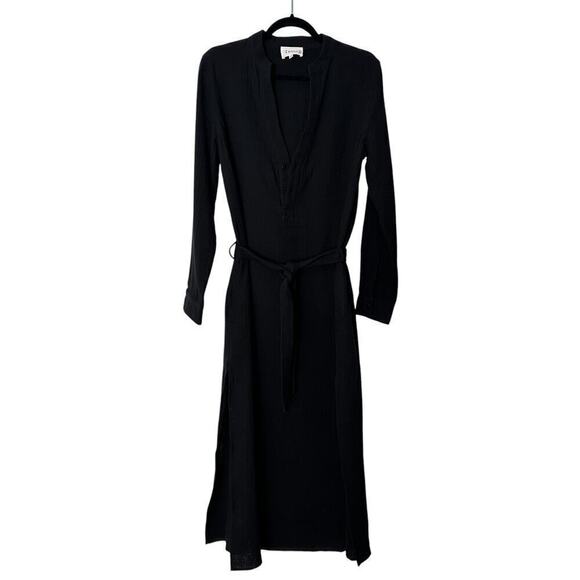 Bird and Knoll Cotton Black Frieda Belted Shirtdress (L) - Picture 5 of 16